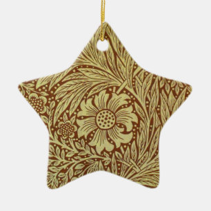 William Morris Marigold Antiek Bloempatroon Keramisch Ornament