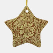 William Morris Marigold Antiek Bloempatroon Keramisch Ornament (Achterkant)