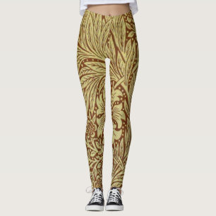 William Morris Marigold Antiek Bloempatroon Leggings