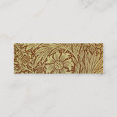 William Morris Marigold Antiek Bloempatroon Mini Visitekaartje (Achterkant)