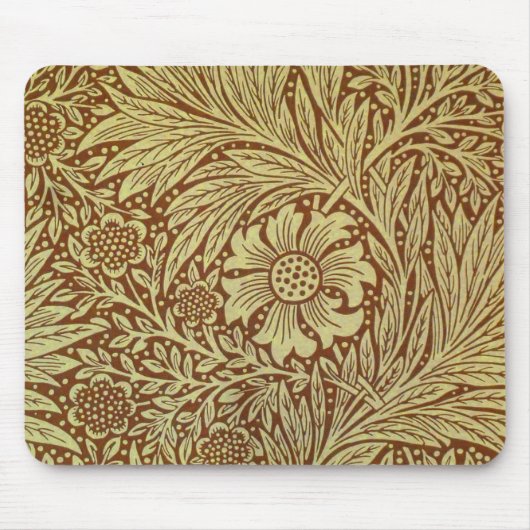 William Morris Marigold Antiek Bloempatroon Muismat (Voorkant)