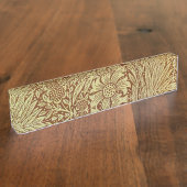 William Morris Marigold Antiek Bloempatroon Naambordje (Zijkant)