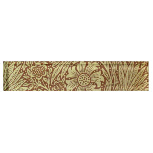 William Morris Marigold Antiek Bloempatroon Naambordje