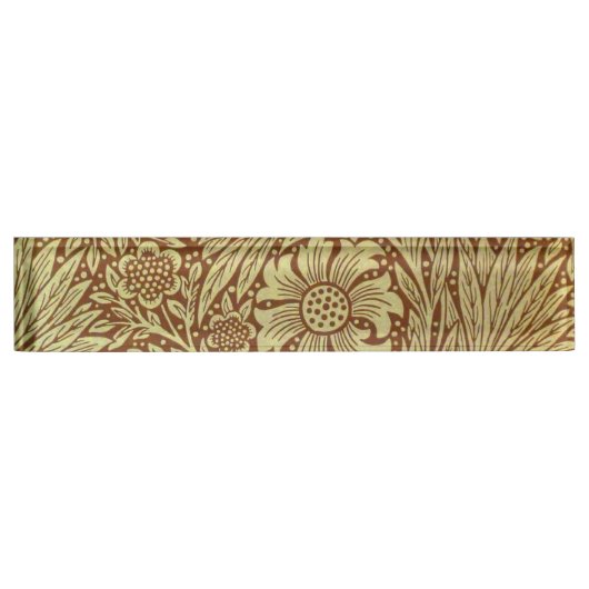 William Morris Marigold Antiek Bloempatroon Naambordje (Voorkant)