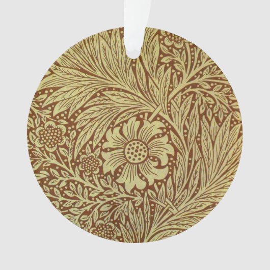William Morris Marigold Antiek Bloempatroon Ornament (voorkant)