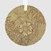 William Morris Marigold Antiek Bloempatroon Ornament (achterkant)