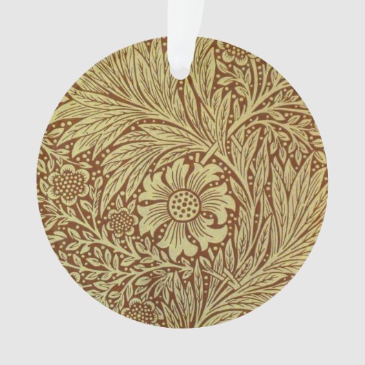 William Morris Marigold Antiek Bloempatroon Ornament (voorkant)
