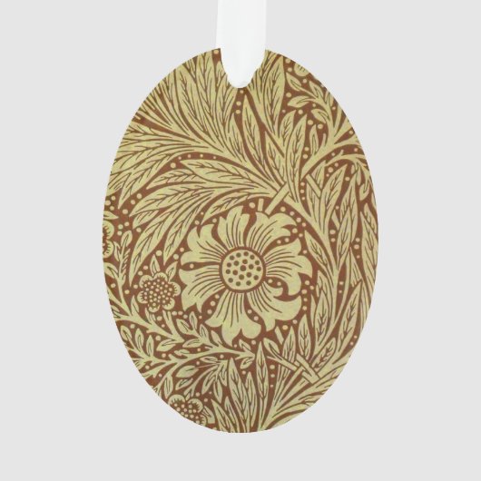William Morris Marigold Antiek Bloempatroon Ornament (achterkant)