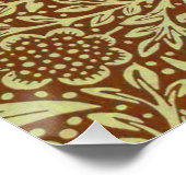 William Morris Marigold Antiek Bloempatroon Poster (Hoek)