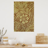 William Morris Marigold Antiek Bloempatroon Poster (Keuken)