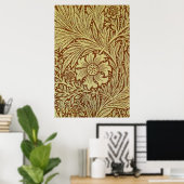 William Morris Marigold Antiek Bloempatroon Poster (Thuiskantoor)
