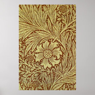 William Morris Marigold Antiek Bloempatroon Poster