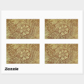William Morris Marigold Antiek Bloempatroon Rechthoekige Sticker (Vel)
