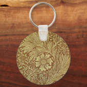 William Morris Marigold Antiek Bloempatroon Sleutelhanger (Voorkant)