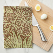 William Morris Marigold Antiek Bloempatroon Theedoek (Quarter Fold)