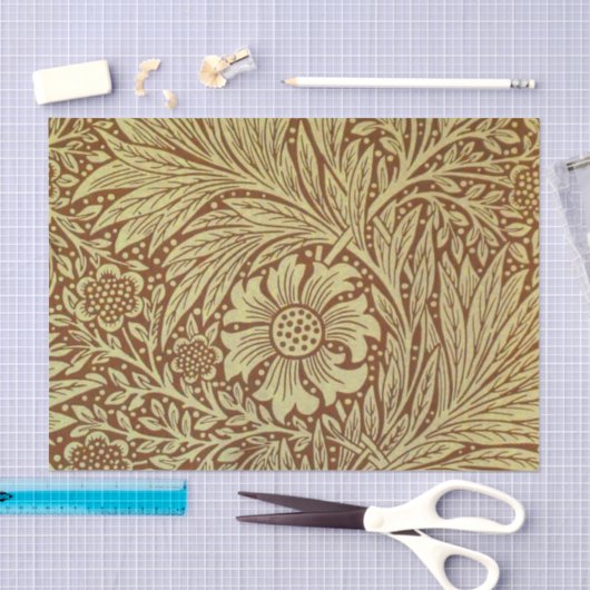 William Morris Marigold Antiek Bloempatroon Tissuepapier (Craft)