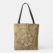 William Morris Marigold Antiek Bloempatroon Tote Bag (Achterkant)