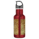 William Morris Marigold Antiek Bloempatroon Waterfles (Achterkant)