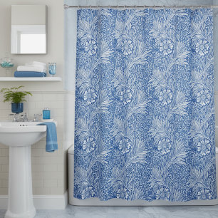 William Morris Marigold Blue Douchegordijn