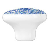 William Morris Marigold Blue Keramische Knop (Zijkant)