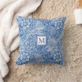 William Morris Marigold Blue Monogram Kussen (Deken)