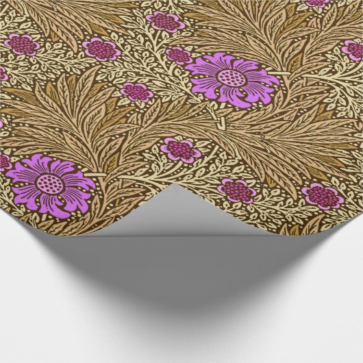 William Morris Marigold, Brown, Beige en Violet Cadeaupapier (Hoek)