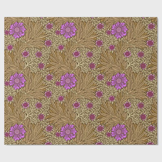 William Morris Marigold, Brown, Beige en Violet Cadeaupapier (Vlak)