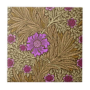 William Morris Marigold, Brown, Beige en Violet Tegeltje