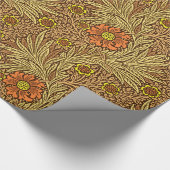 William Morris Marigold, Copper Brown en Sinaasapp Cadeaupapier (Hoek)