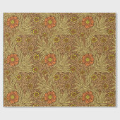 William Morris Marigold, Copper Brown en Sinaasapp Cadeaupapier (Vlak)