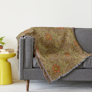 William Morris Marigold, Copper Brown en Sinaasapp Deken