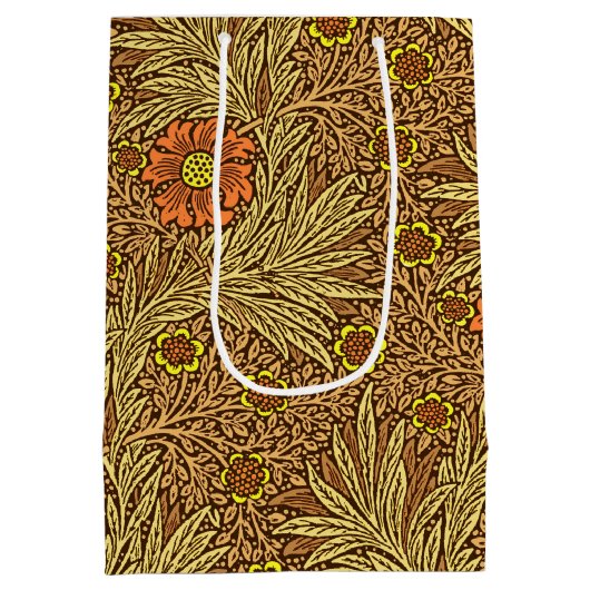 William Morris Marigold, Copper Brown en Sinaasapp Medium Cadeauzakje (Achterkant)