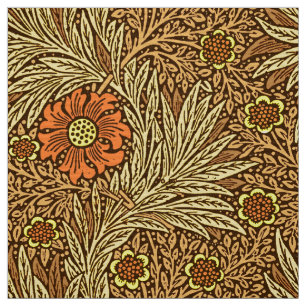 William Morris Marigold, Copper Brown en Sinaasapp Stof