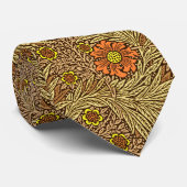 William Morris Marigold, Copper Brown en Sinaasapp Stropdas (Opgerold)