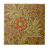 William Morris Marigold, Copper Brown en Sinaasapp Tegeltje (Voorkant)