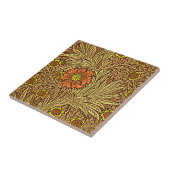 William Morris Marigold, Copper Brown en Sinaasapp Tegeltje (Zijkant)