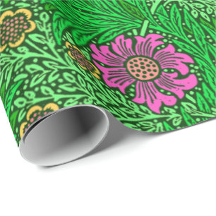 William Morris Marigold, Emerald Green & Fuchsia Cadeaupapier