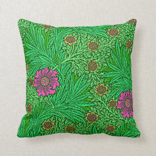 William Morris Marigold, Emerald Green & Fuchsia Kussen