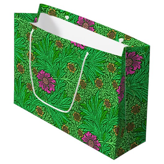 William Morris Marigold, Emerald Green & Fuchsia Large Cadeautasje (Voorkant Gekanteld)