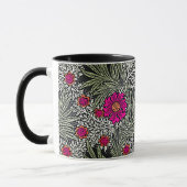 William Morris Marigold, Grey / Grey en Fuchsia Mok (Links)
