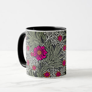 William Morris Marigold, Grey / Grey en Fuchsia Mok