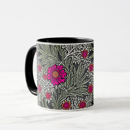 William Morris Marigold, Grey / Grey en Fuchsia Mok (Voorkant links)