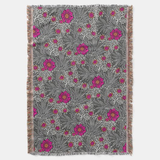 William Morris Marigold, Grey / Grey en White Th Deken (Voorkant Verticaal)