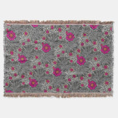 William Morris Marigold, Grey / Grey en White Th Deken (Voorkant)