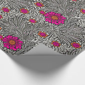 William Morris Marigold, Grijs / Grijs en Wit Cadeaupapier (Hoek)
