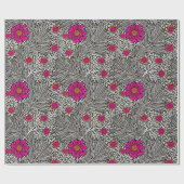 William Morris Marigold, Grijs / Grijs en Wit Cadeaupapier (Vlak)