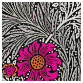 William Morris Marigold, Grijs / Grijs en Wit Stof (Close Up)