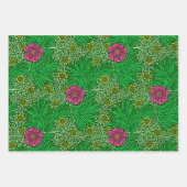 William Morris Marigold, Groen, Bruin & Grijs Inpakpapier Vel (Voorkant 3)