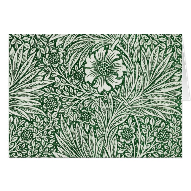 William Morris Marigold Groene Bloembloem (Voorkant Horizontaal)