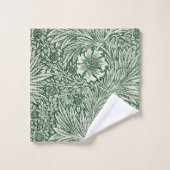 William Morris Marigold Groene Bloembloem Bad Handdoek (Wasdoekje)